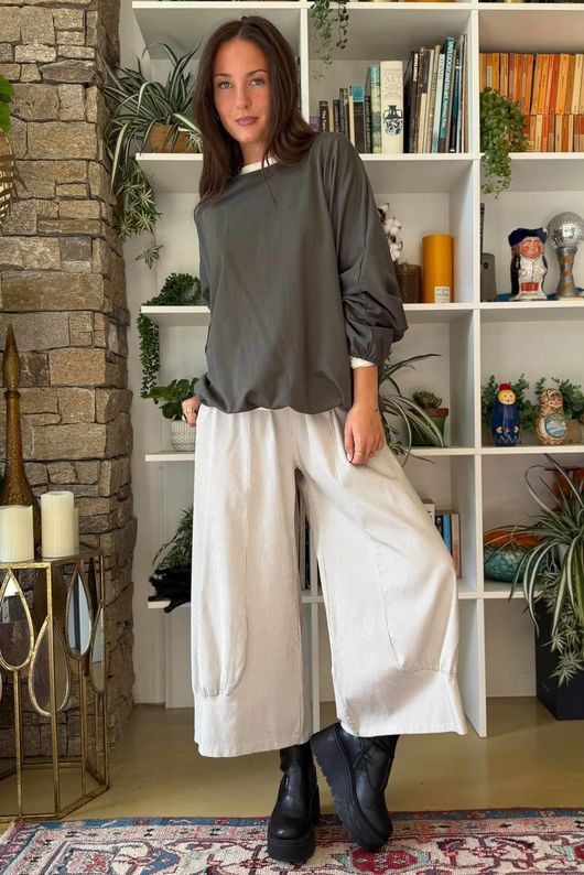 Salone Bubble Top Khaki